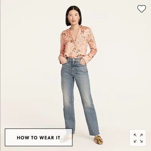 Jcrew High-rise full-length '90s classic-straight jean in Holly wash BNWT